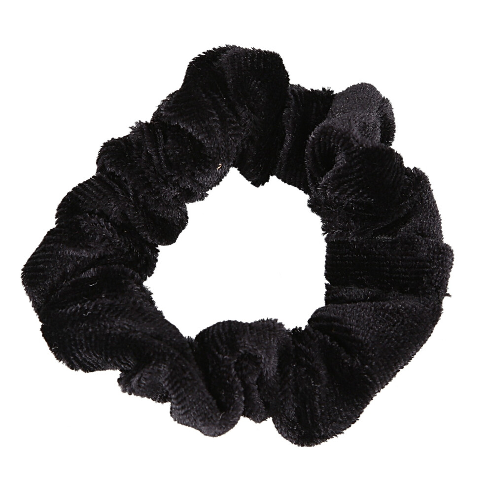 10 Pack Velvet Scrunchie Hair Elastics Bobbl Black Jojomino