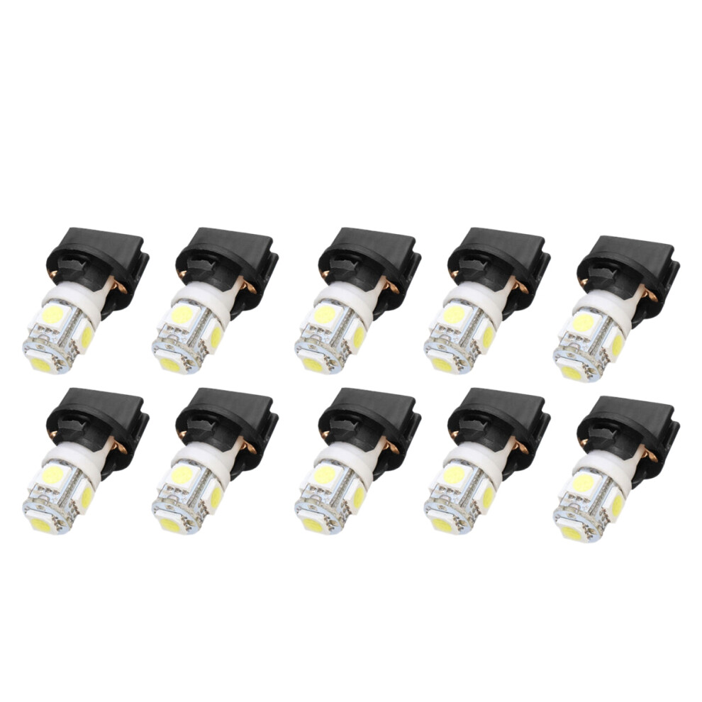 10X T10 5050 194 Led Bulbs Instrument Gauge White 4853800918077