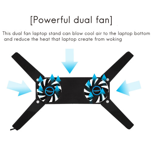 Laptop Cooling Pad,Dual Fan for Cooling,USB Foldin 2