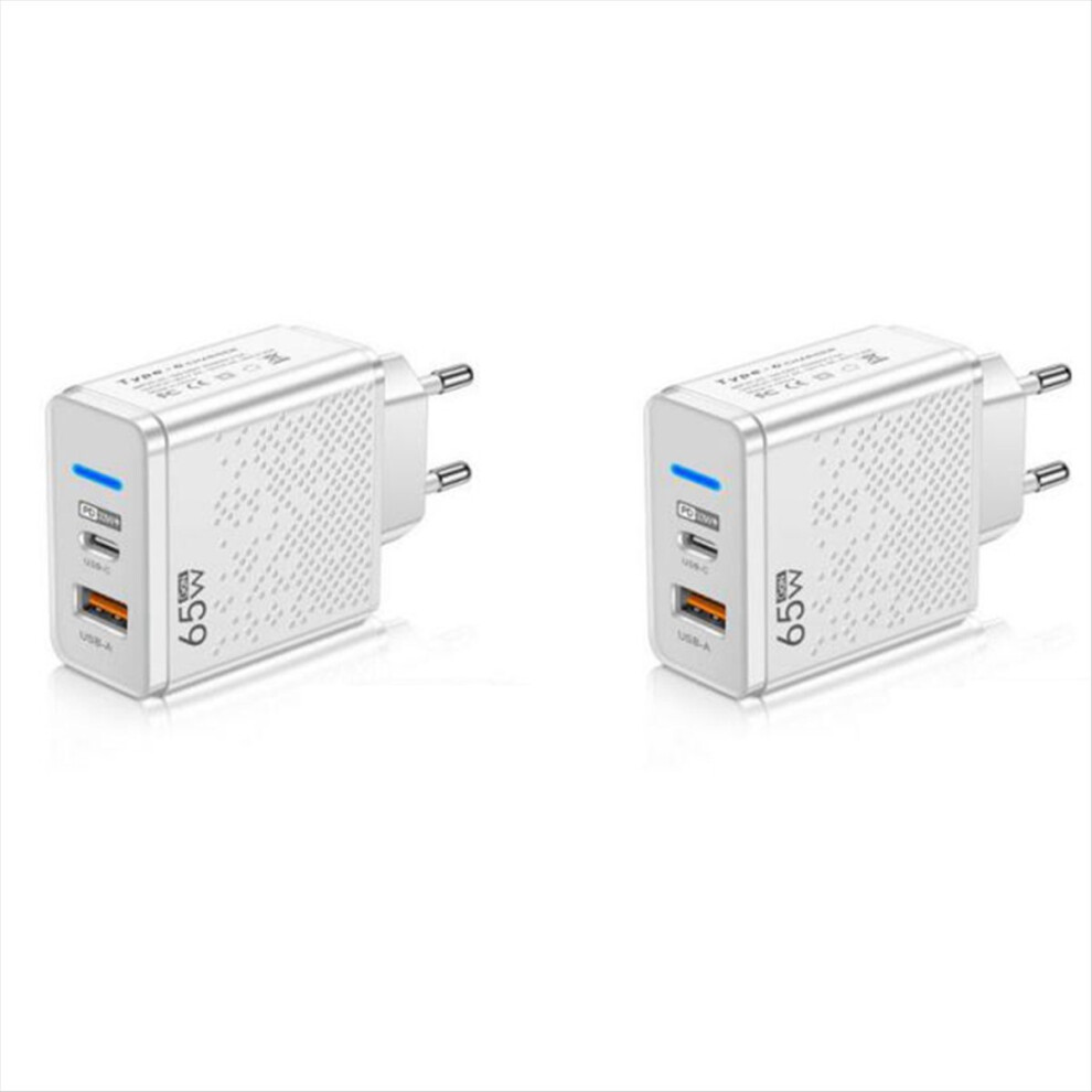 2Pc Gan 65W Usb C Charger Pd Typec Fast Charging W 4852555509646