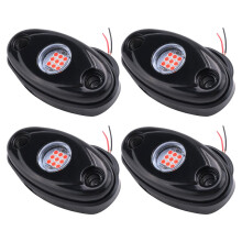 4 Pods LED Rock Lights Kit Waterproof Underglow Ne