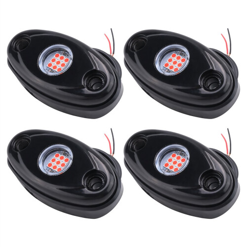 4 Pods LED Rock Lights Kit Waterproof Underglow Ne