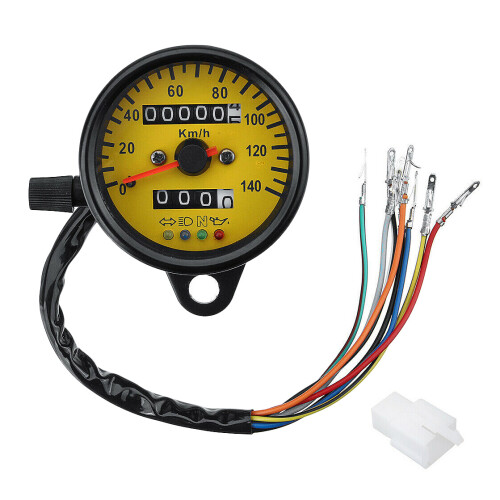 Universal Motorcycle Dual Odometer Speedometer Gau