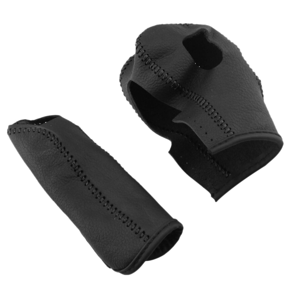 2Pcs Gear Head Shift Knob Case Cover Handbrake For 4852555533016