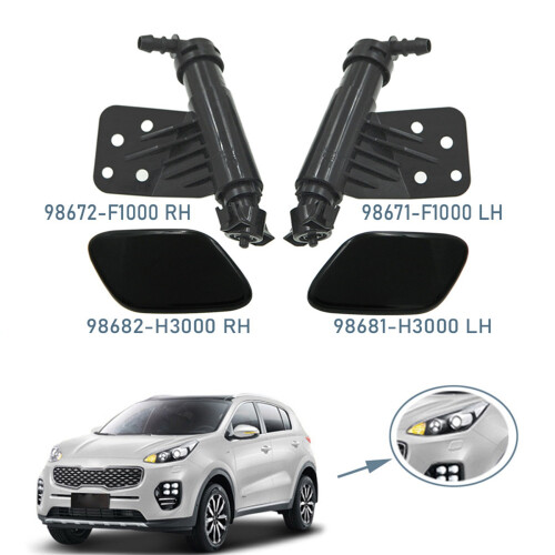 Headlight Washer Nozzle Head Light Cleaning Pump+ 2