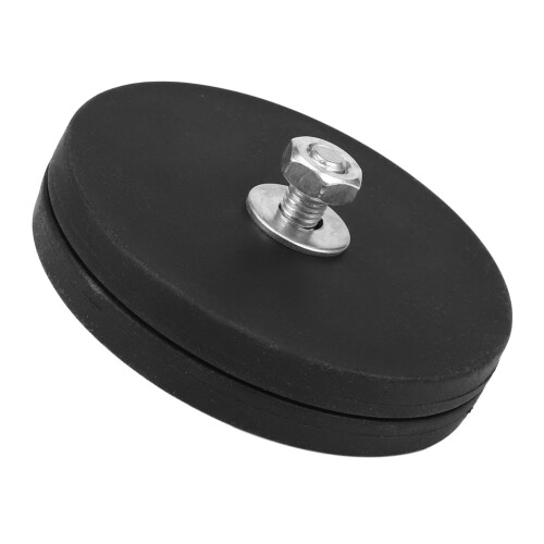 2Pcs 45KG Powerful Neodymium Magnet Disc Rubber Co 2