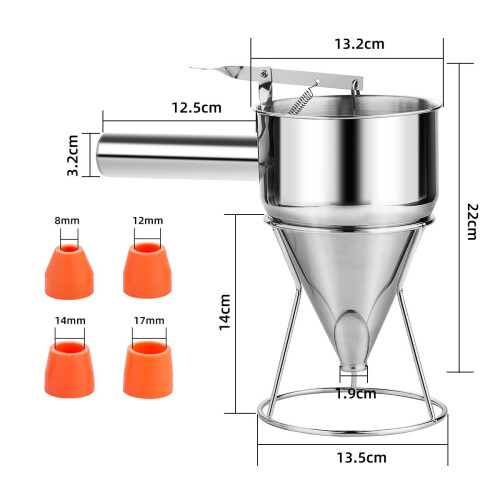 Pancake Batter Dispenser Multi- Stainless Steel Fu 2