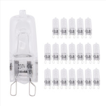 20Pcs G9 Halogen Light Bulbs,40W Clear Lamps Dimma