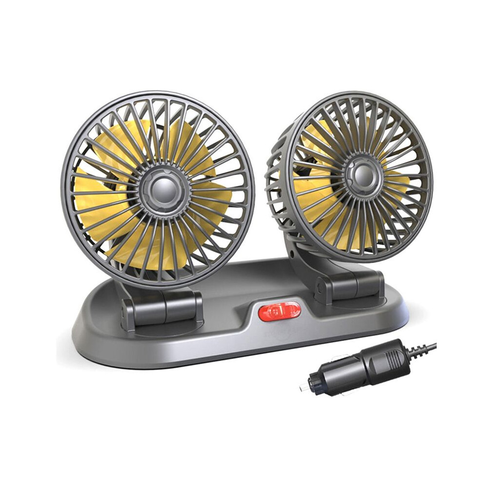 12V Car Fan Double Portable Auto Cooling Big Wind 4851175632888