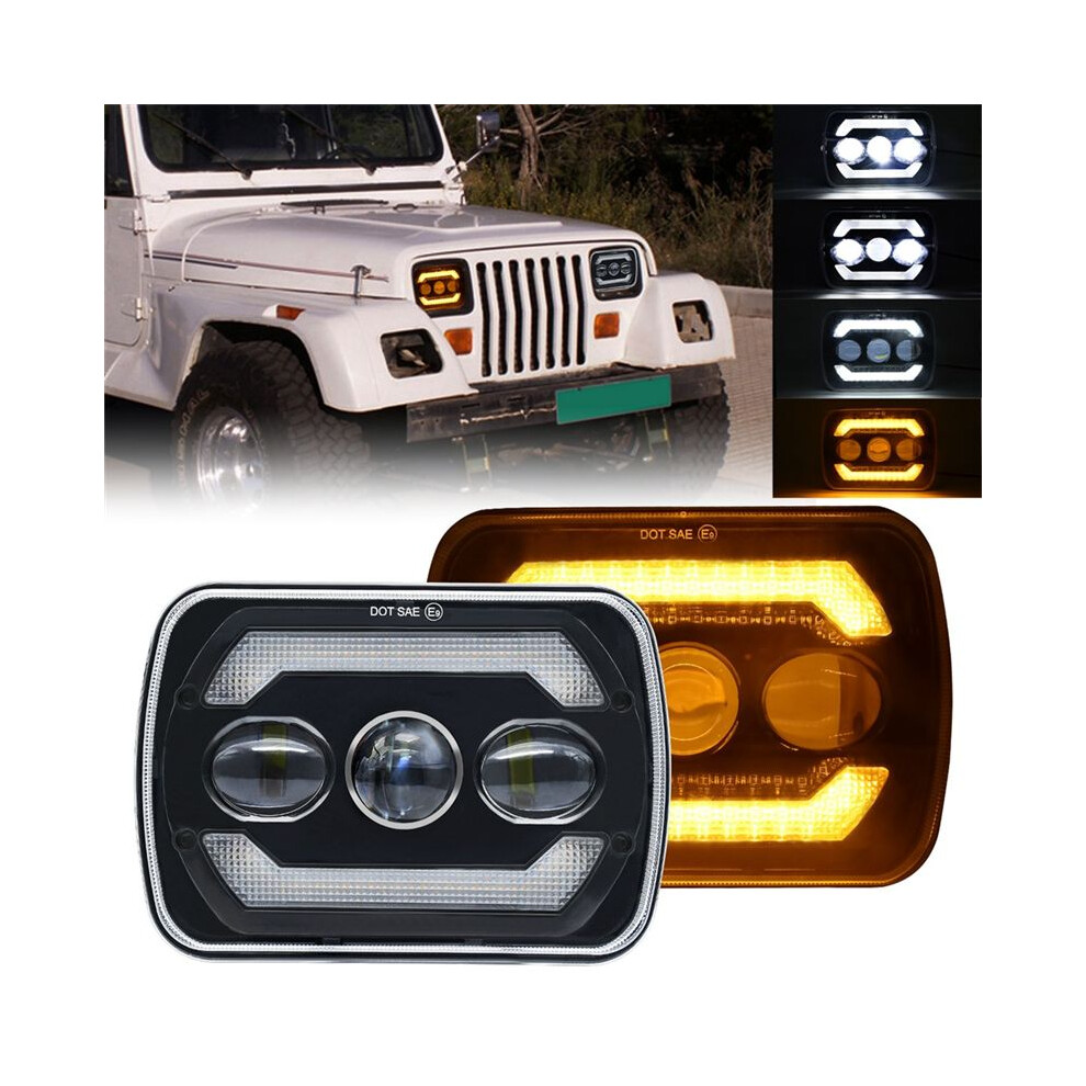 5X7 Led Headlights, 180W 7X6 Headlights With Yello 4852555562085
