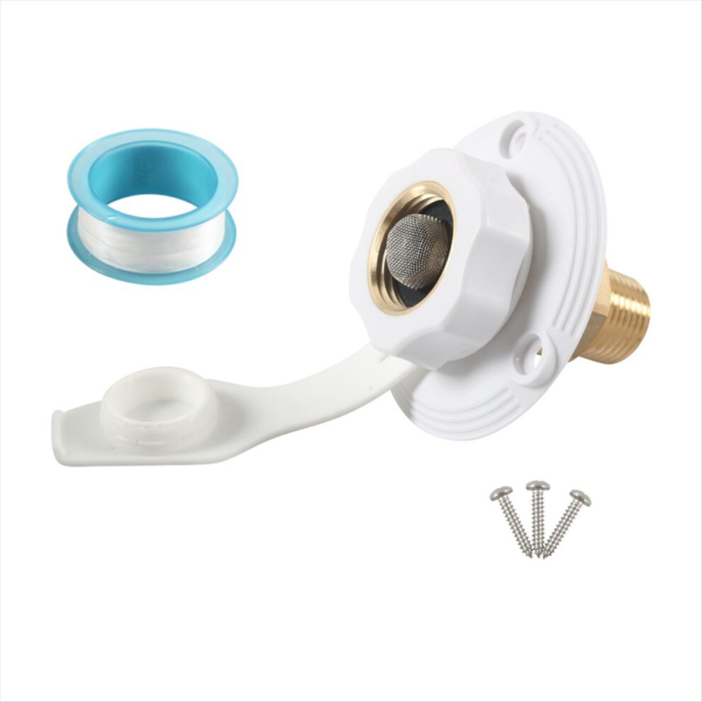 Rv Water Inlet Connection City Fill Flange Brass W 4853800960977