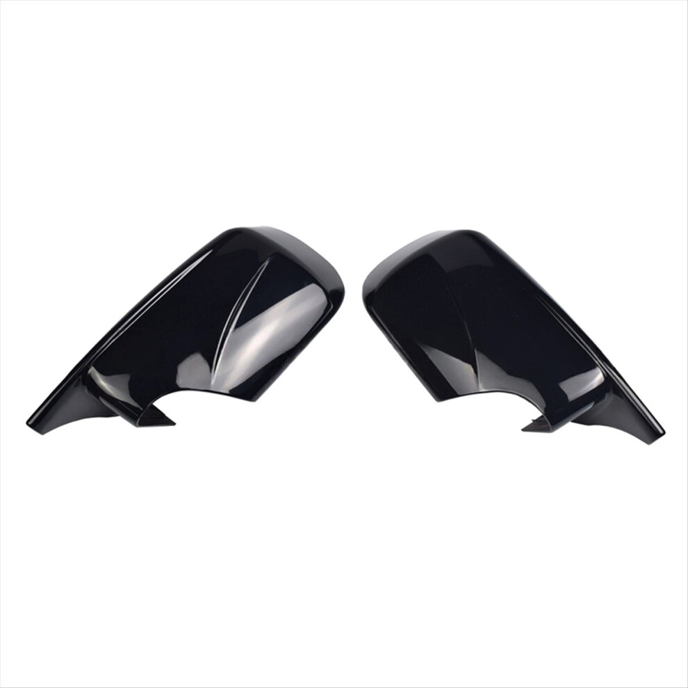 Rearview Mirror Cover Side Door Wing Caps For E46 Black 4852555558835