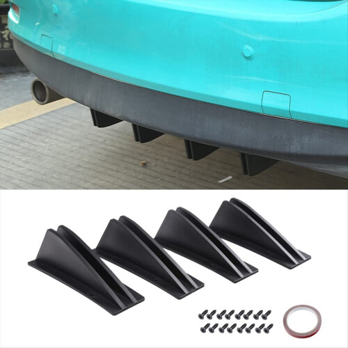 Universal Rear Bumper Lip Diffuser Fins, Chin Prot 2