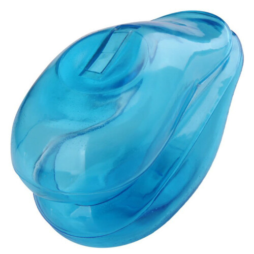 2PCS Blue Clear Silicone Ear Cover Hair Dye Shield