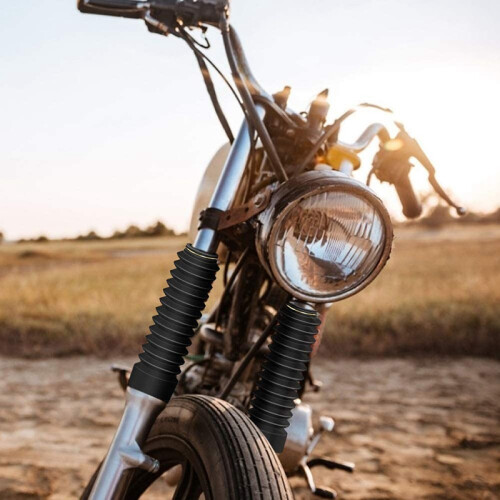 Front Fork Cover, Rubber Motorcycle Cover Gaiters 2