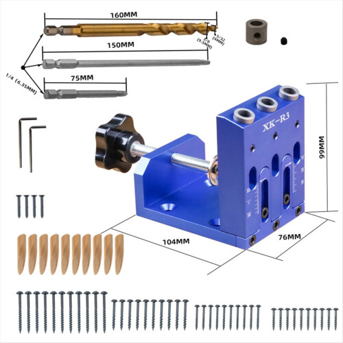 Adjustable Pocket Hole Jig Diagonal Woodworking Fu 2