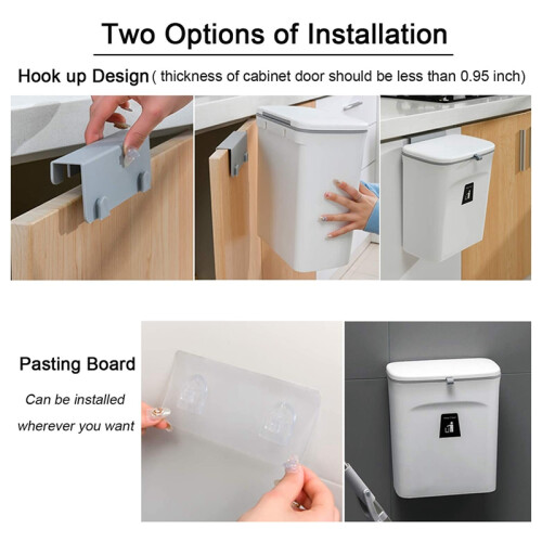 Kitchen Compost Bin for Counter Top or , Hanging S 2