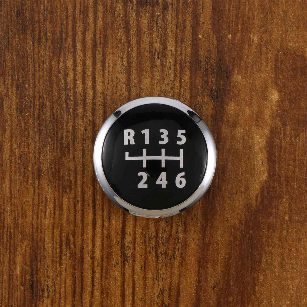 6 Speed Gear Shift Knob Emblem Badge Cover Cap For Black/Silver 4853800965248
