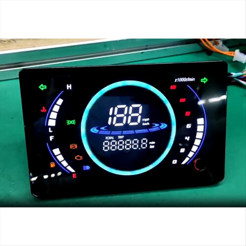 12V Universal Adjustable LED Digital Motorcycle Sp 2