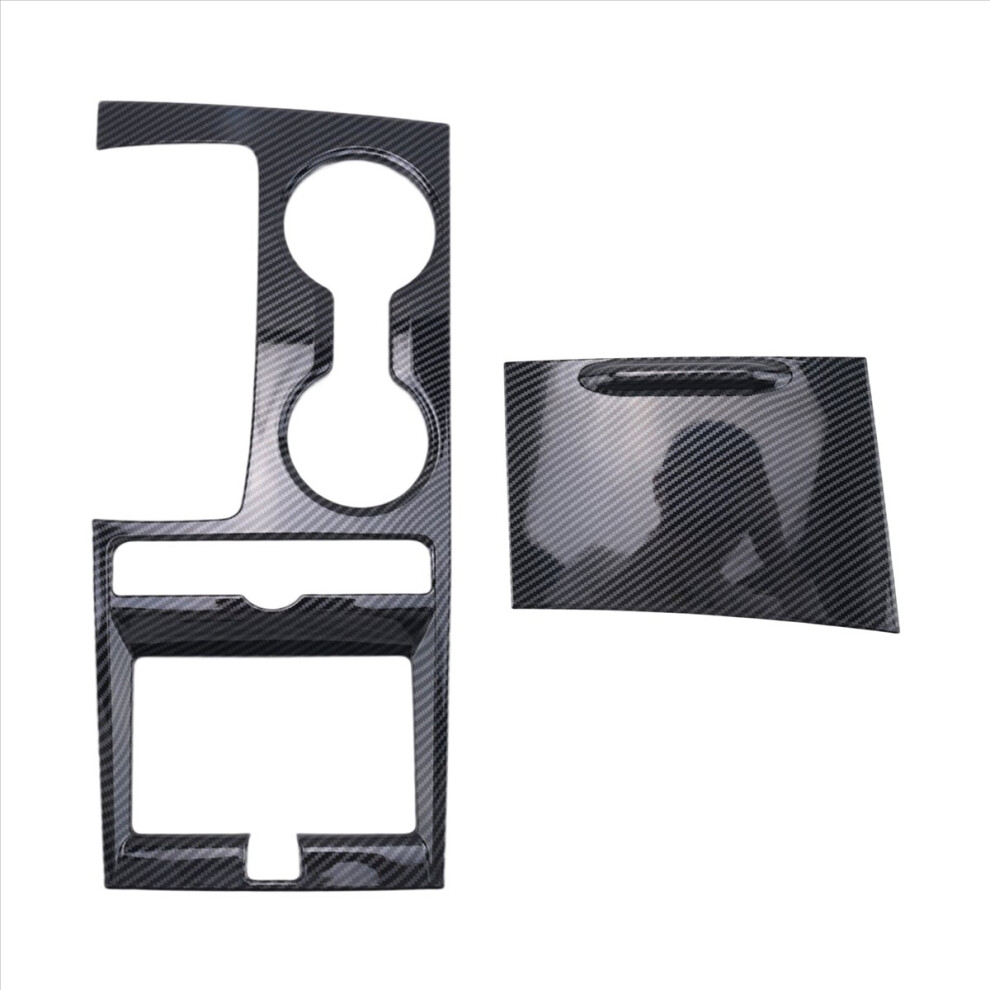 2Pcs Car Carbon Fiber Center Console Gear Shift Pa 4853800986694