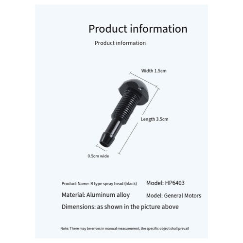 2 PCS Car Front Windshield Wiper Nozzle Nut Type 2