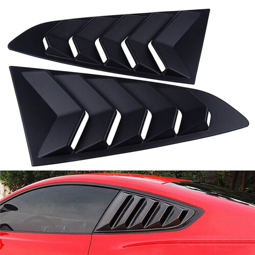 Matte Black Rear Side Vent Quarter Window Louver S 2