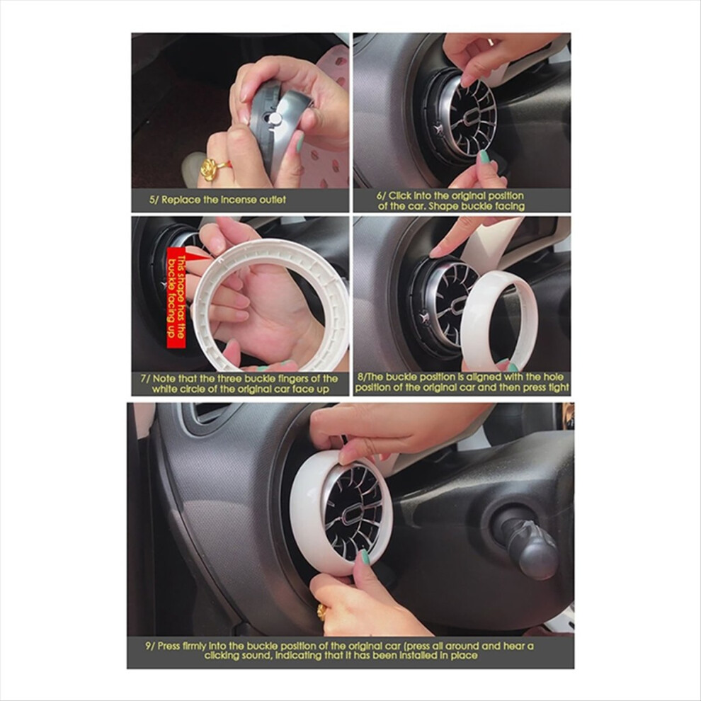 1Set/4Pcs Car Air Conditioner Vent Trim Cover For 4853800906067