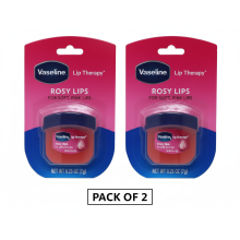(PACK OF 2) Vaseline Lip Therapy Rosy Lips Balm Deep Moisturizing Lip Care for Soft, Smooth & Naturally Pink Lips