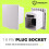 16A 220V Waterproof Power Outlet External 3Pin Flu 6