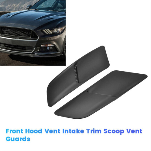 1Pair Car Front Hood Vent Intake Trim Scoop Guards 2