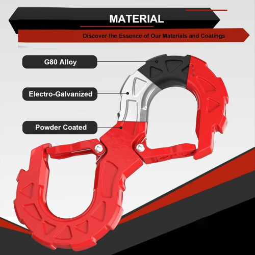 3/8 Tow Hook, Winch Hook for Off-Road Recovery, To 2