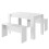 White Artificial Marble Dining Table Set,2 Benches 5