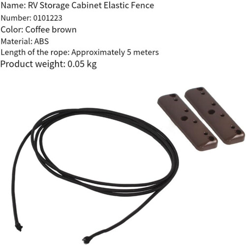 Cargo Net for RV Cabinets with AntiFall Design, Secure Rope System, Easy Install, Brown 1