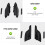 1Pair Front Cowl Side Vent Cover Windshield Wiper 5
