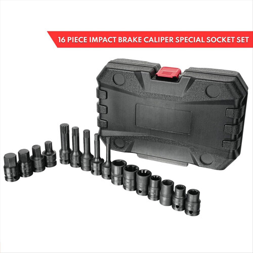 16-Piece Impact Brake Caliper Socket Tool Set , 1/ 2