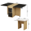 Foldable & Extendable Dining Table Set, 4 Chairs 2