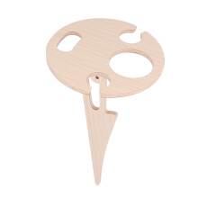 Mesa de vino plegable portátil para exteriores, diseño de inserción en el suelo para una colocación segura en césped, arena o tierra,