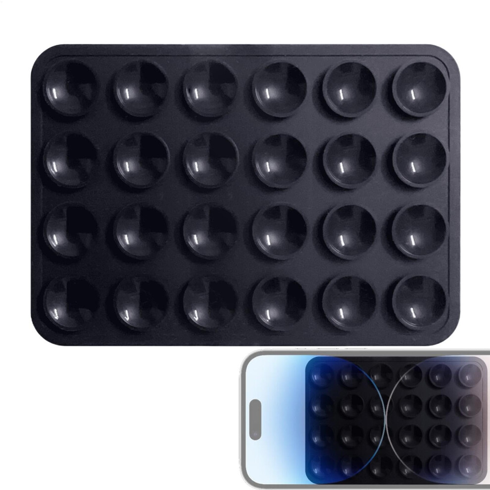 Phone Sticky Grip Silicone Adhesive Holder Suction Phone Case Accessory For Selfies And Videos Black 9323874359052