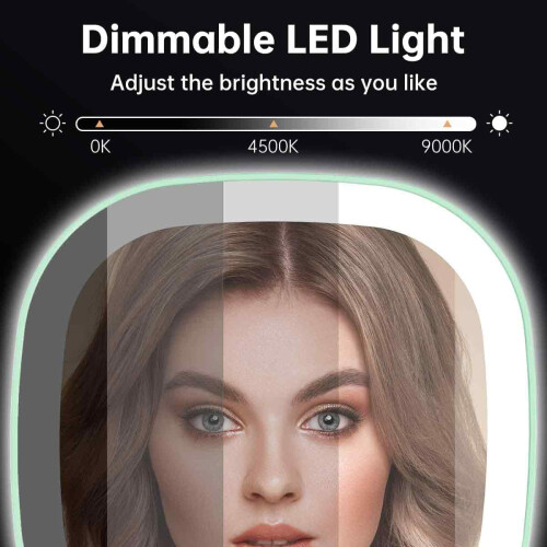 Συμπαγής καθρέφτης με φώτα LED, μεγεθυντικός καθρέφτης με τρεις χρωματικές 1