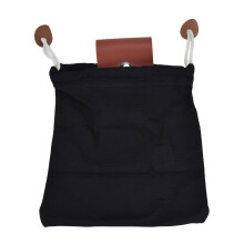 Bolsa de recolección para exteriores, plegable, compatible con control por voz, plataforma giratoria, lona y cuero PU, bolsa para recoger setas y