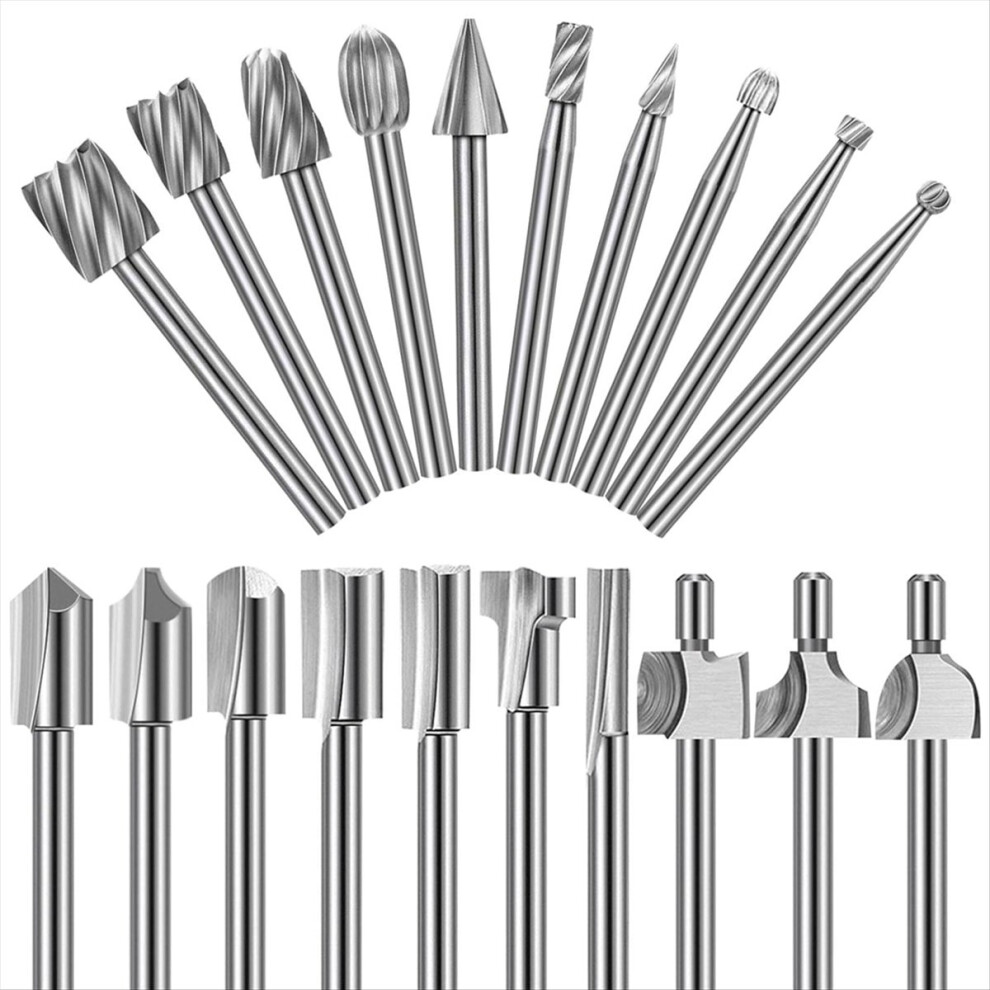 20Pc Hss Carving Bits Wood Engraving And Router Bi 4851732441144