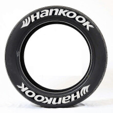 (White Hankook 1, Black) Car Letters Tire Lettering Decals Stickers For Car Decoration Permanent