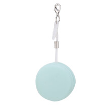 Kit de limpeza de telas portátil com escovas decorativas em metal, chaveiro e design colorido e multifuncional.