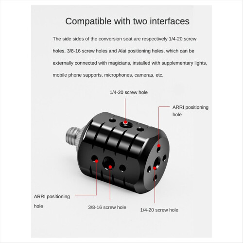 Tripod Screw Adapter for 3/8 1/4In Hole Conversion