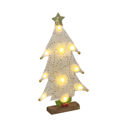 LED Christmas Tree with Lights Children Tabletop-white gold