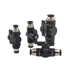 Pneumatic Push in Quick Joint Connector 4mm 6mm 8mm 10mm 12mm Hand Valve Manual Ball CurrentLimiting 10MM, 10Pcs