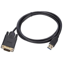 1.8m USB 3.0 to VGA Cable 1080P USB3.0 Male to VGA Male Converter Adapter Cable for Laptop UHD Exter