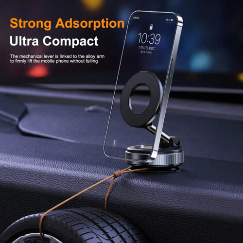 Car Mount Electric Vacuum Magnetic Holder Foldable 2