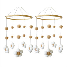Nordic Fur Ball Flower Wind Chime Bed Bell Baby Ro