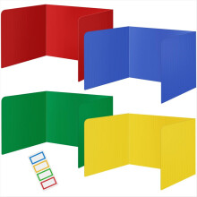 4 Pack Colorful Privacy Floders for Student Desks